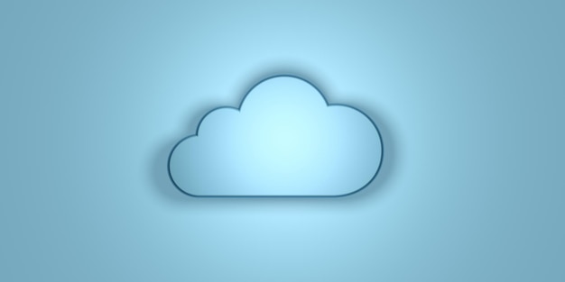 Cloud computing Clouds isolated on blue wall background 3d illustration