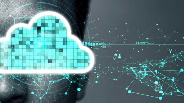 Cloud computing concettuale e tecnologia di archiviazione dei dati per l'innovazione futura