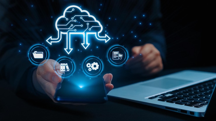Foto cloud computing power enhance cloud strategy for business uuid (potenza di calcolo nel cloud migliora la strategia del cloud per le aziende)