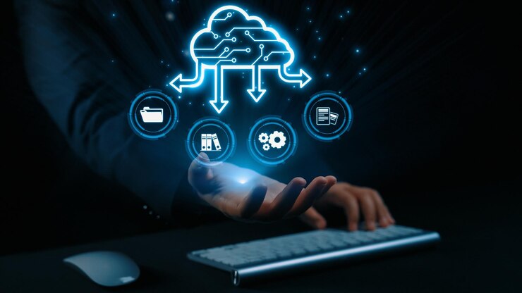 Foto cloud computing power enhance cloud strategy for business uuid (potenza di calcolo nel cloud migliora la strategia del cloud per le aziende)