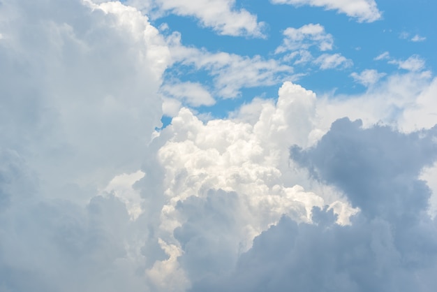 Cloudscape con cielo blu e nuvole bianche