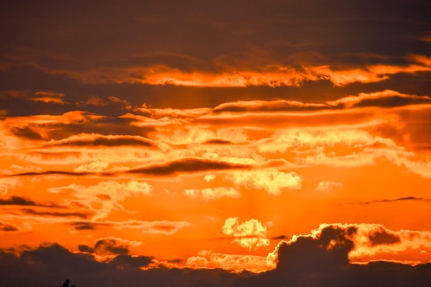 Cloudscape, nuvole colorate al tramonto vicino all'oceano