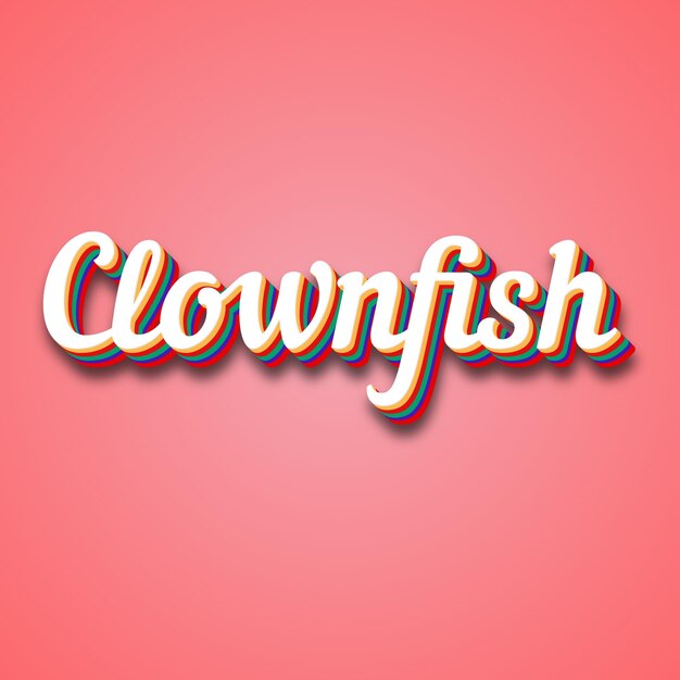 Clownfish Effetto di testo Foto Immagine Cool