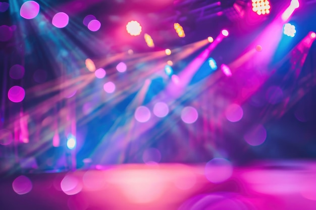 Club Concert Party Musical EDM Suono sul palco Show DJ Bokeh Blur Sfondi