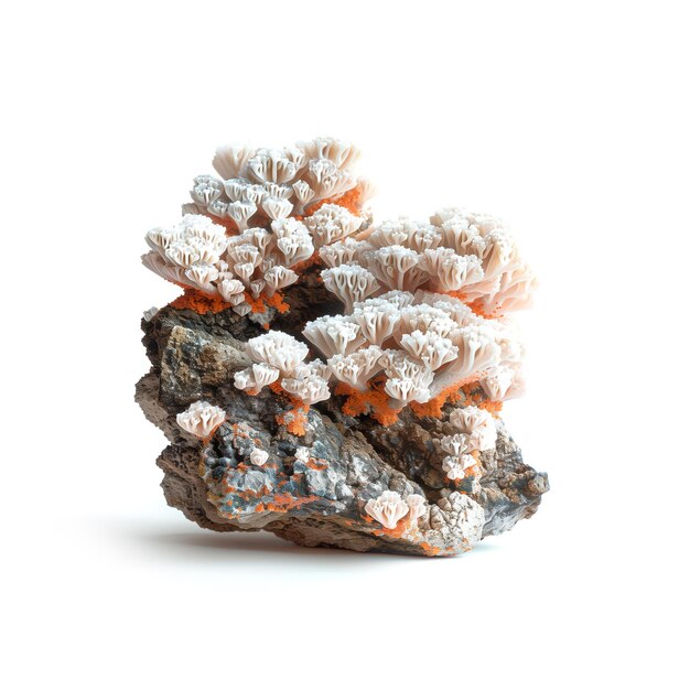 Cluster di coralli in cima alla roccia AI generativa