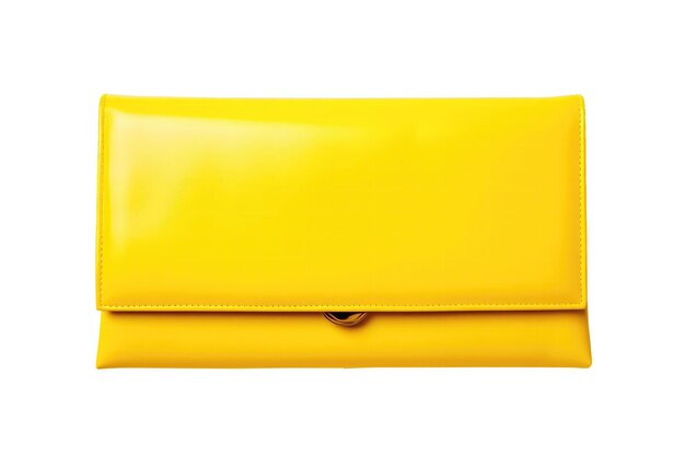 Clutch giallo su sfondo bianco