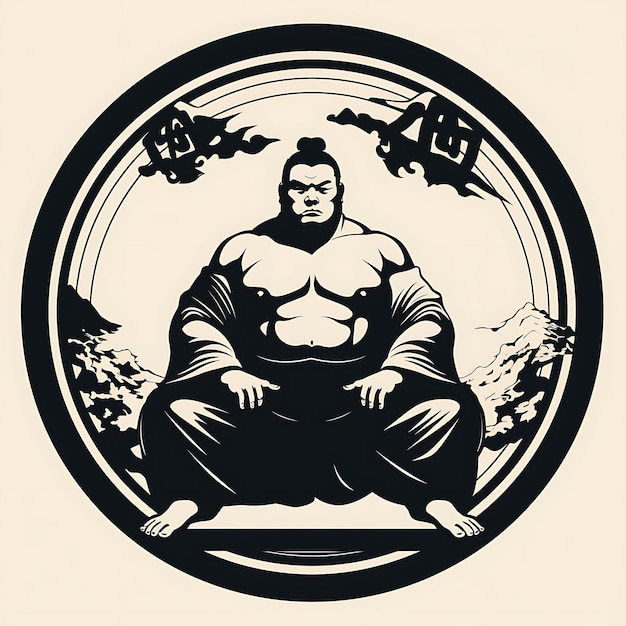 Cnc Laser Cut Sumo Wrestler Frame che mostra la potenza e la forza di un contorno piatto del tatuaggio S