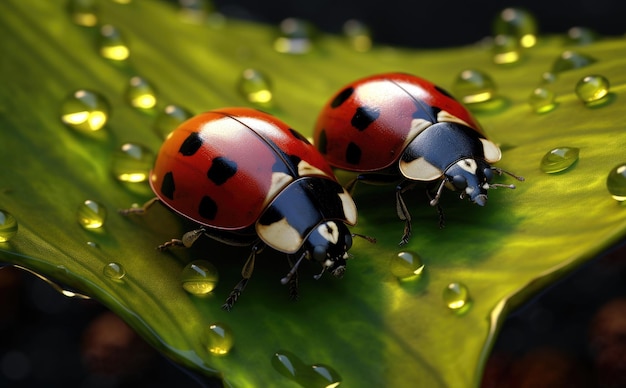 Coccinella sulla foto a macroistruzione dell'erba