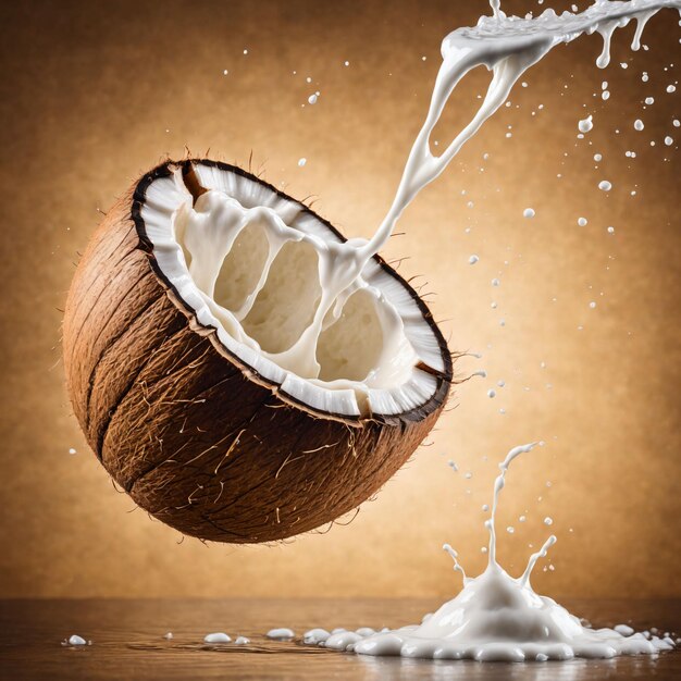 Cocco con spruzzata di latte