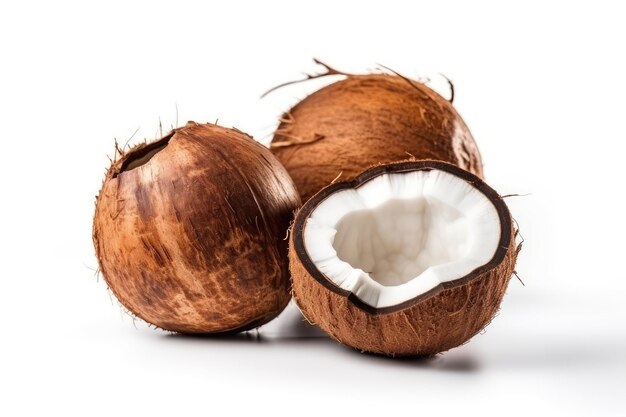 Cocco isolato su sfondo bianco IA generativa