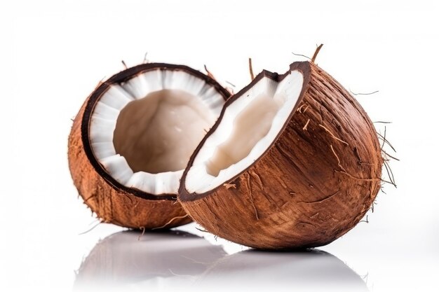 Cocco isolato su sfondo bianco IA generativa