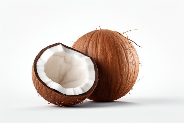 Cocco isolato su sfondo bianco IA generativa