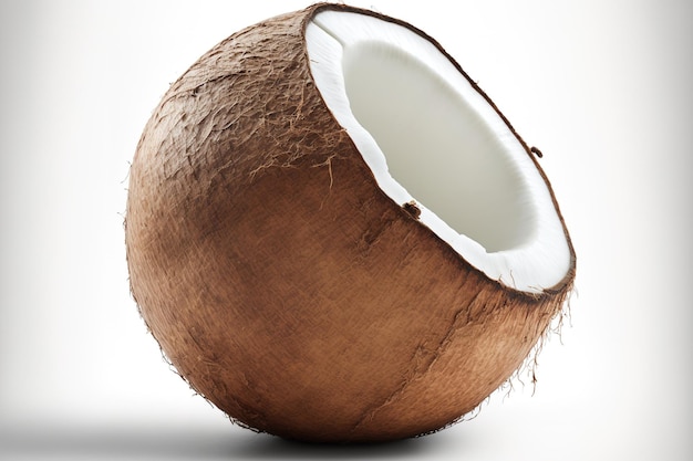 Cocco isolato su uno sfondo bianco