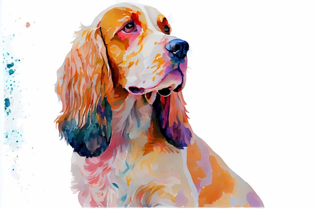 Cocker spaniel cane ritratto cavalier re creato utilizzando AI generativa