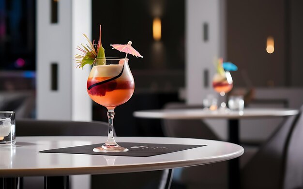 Cocktail alcolico sul tavolo del ristorante