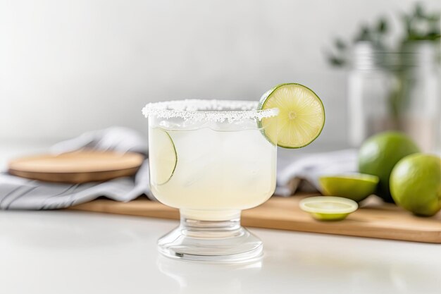 Cocktail con lime sul tavolo