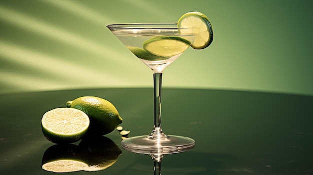 cocktail con lime verde