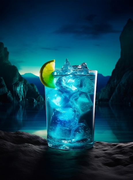 Cocktail della laguna blu Cocktail rinfrescante estivo