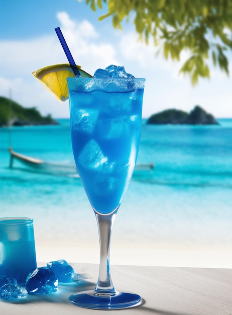 Cocktail della laguna blu Cocktail rinfrescante estivo