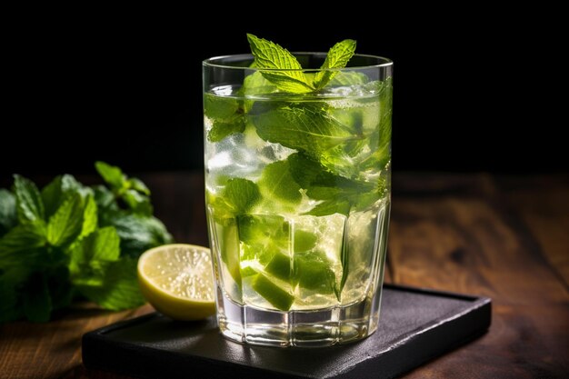 Cocktail di agrumi mojito con lime e menta