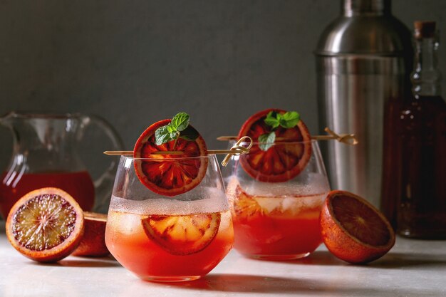 Cocktail di arance rosse