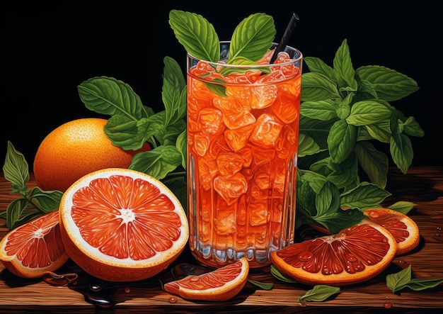cocktail di arancia e menta