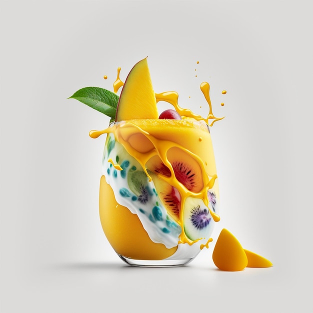 Cocktail di mango spalmato con Generative AI