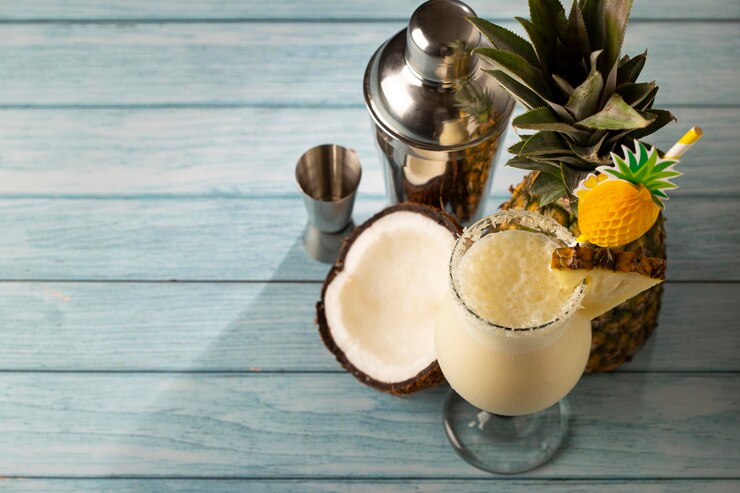 Cocktail di Pina Colada congelato gustoso