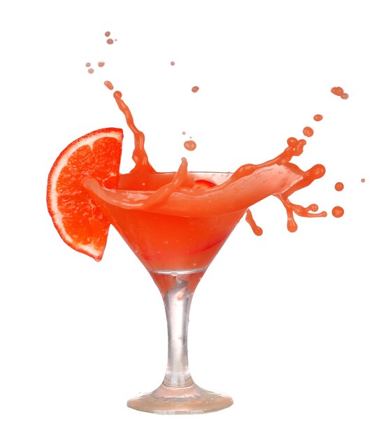 Cocktail di pompelmo con schizzi Illustrazione vettoriale