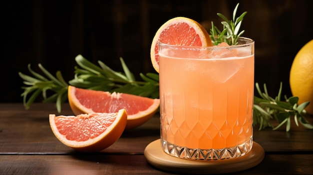 Cocktail di tequila di pompelmo in un bicchiere