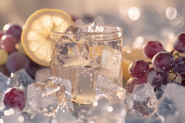 Cocktail ghiacciato con succo d'uva Bevande estive
