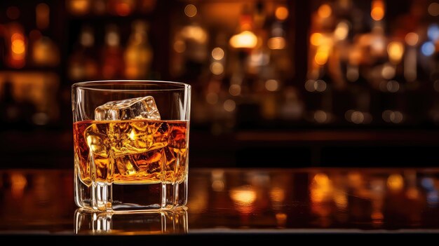 Cocktail in vetro da pub whisky