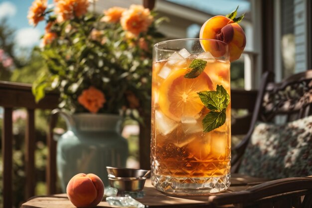 Cocktail Negroni in un bicchiere di rocce Fotografia verticale