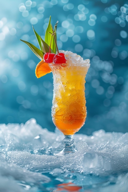 Cocktail rinfrescante con guarnizione