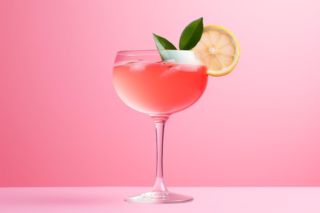 Cocktail rosa tropicale estivo Genera Ai