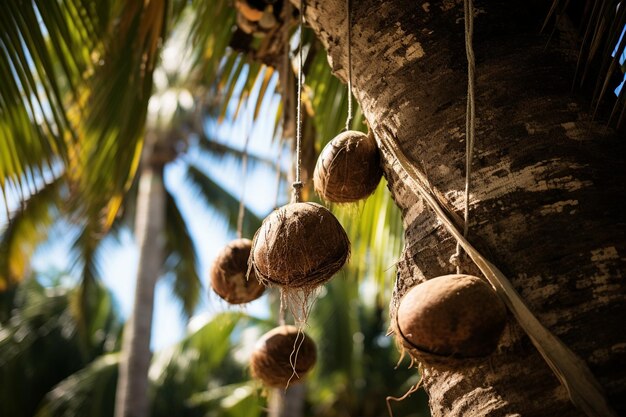 Coco appeso ad un albero