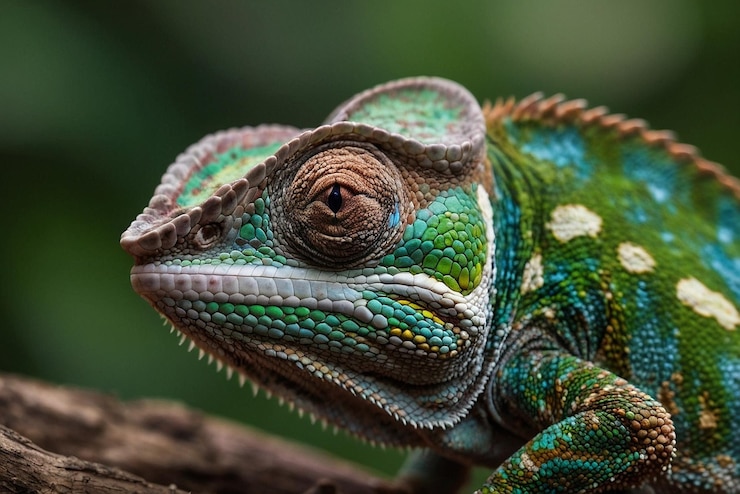 Foto coconut bacpanther camaleonte rettile vibrante vibrazioni tropicali terrestri