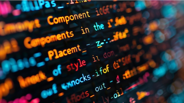 Coders and code background coding concept in the language of the computer code on digital screen