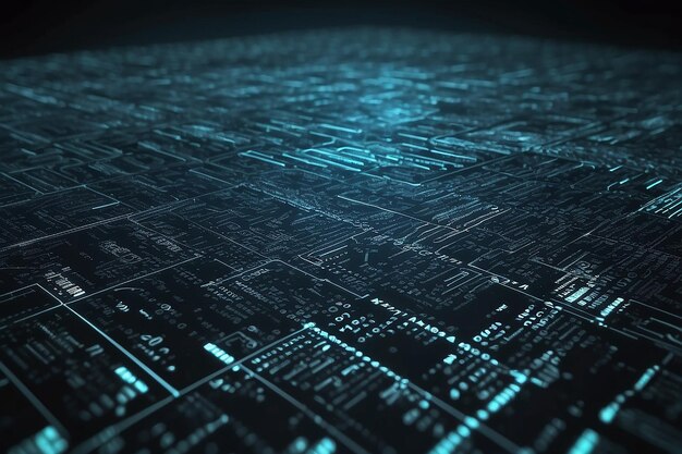 Codice binario sfondo tecnologia astratta dati binari digitali e concetto di dati sicuri illustrazione 3D