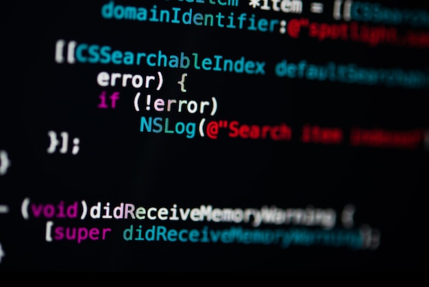 Codice di programmazione astratto background tecnologico dello sviluppatore di software