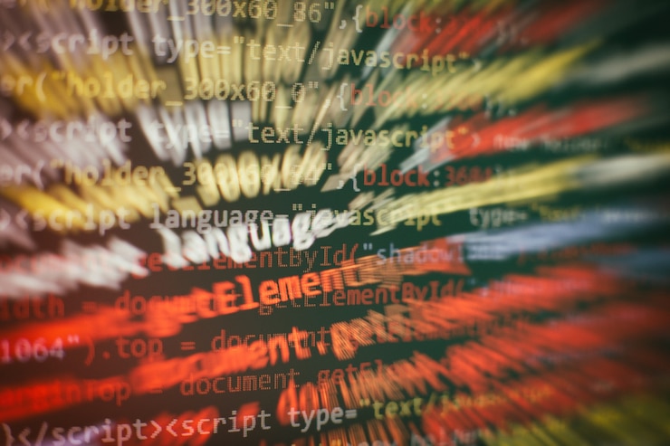 Foto codice di web design html per sviluppatori e designer