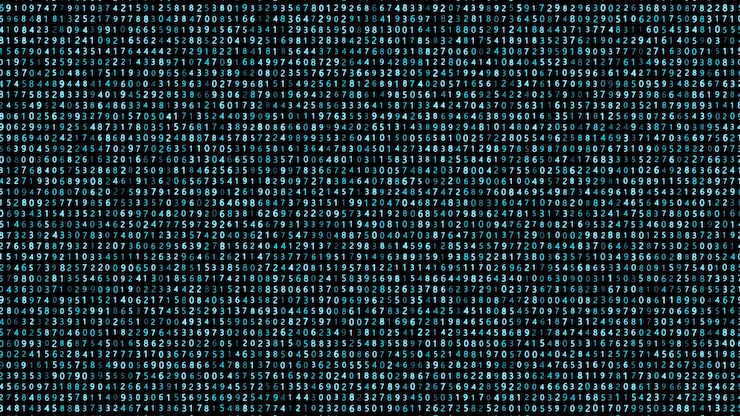 Foto codice informatico binario sfondo matrice di sfondo digitale rendering 3d