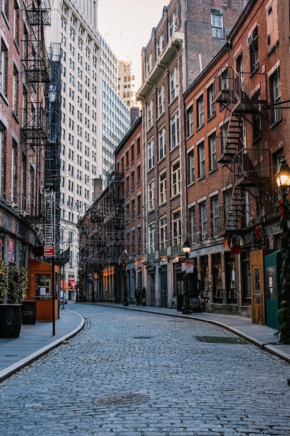 Coenties Alley am Stone St distretto finanziario di Manhattan NY