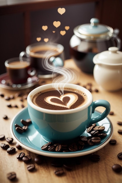 COFFEE fotografia EFFETTO delizioso caffè d'amore