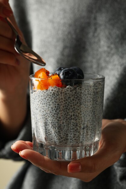 Colazione con delizioso budino di chia