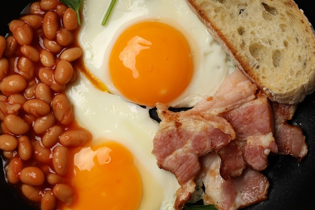 Colazione gustosa su tutto lo sfondo, primi piani