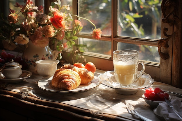 colazione luce naturale della finestra