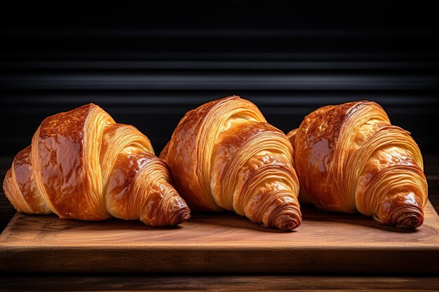 Colazione mattutina con croissant