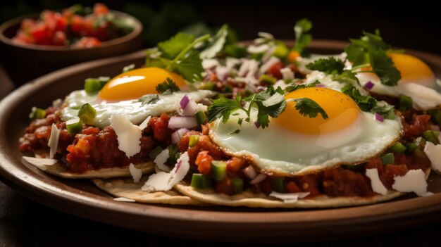 Colazione messicana con deliziosi Huevos Rancheros