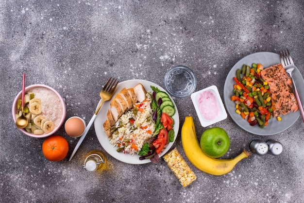 Colazione pranzo e cena. Menu equilibrato